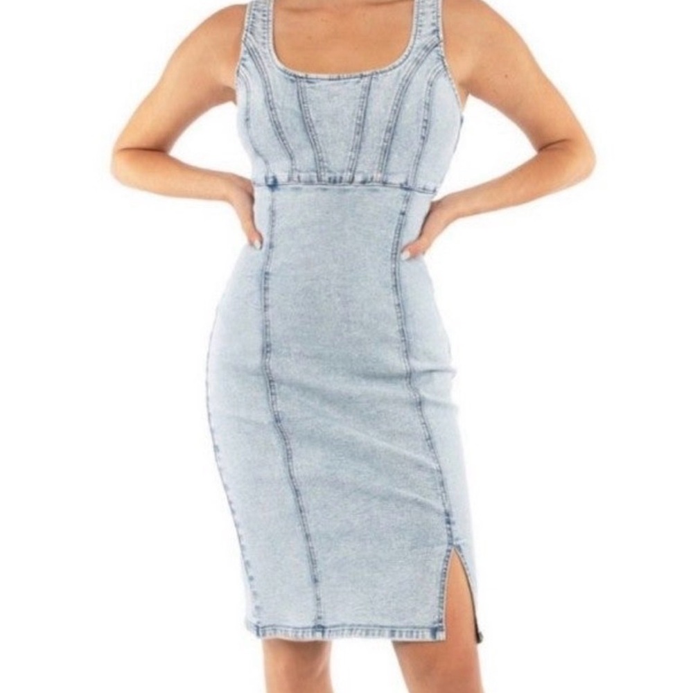 Rewash Denim Sleeveless Dress (medium)